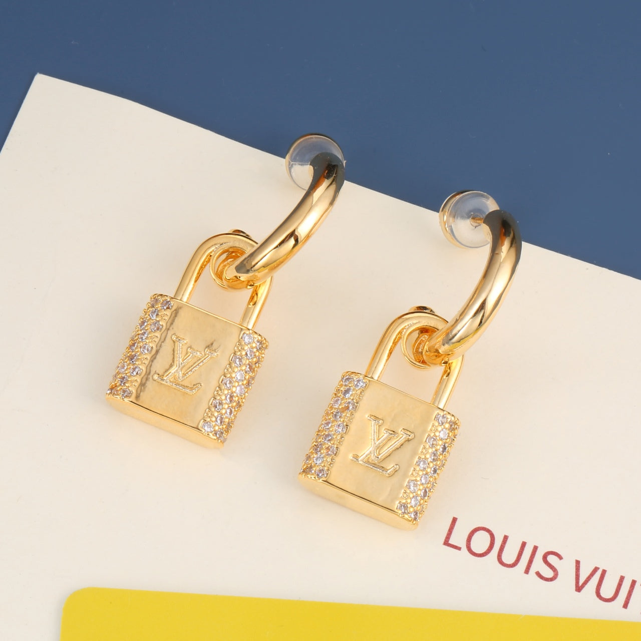Love lock crystal earrings mysite