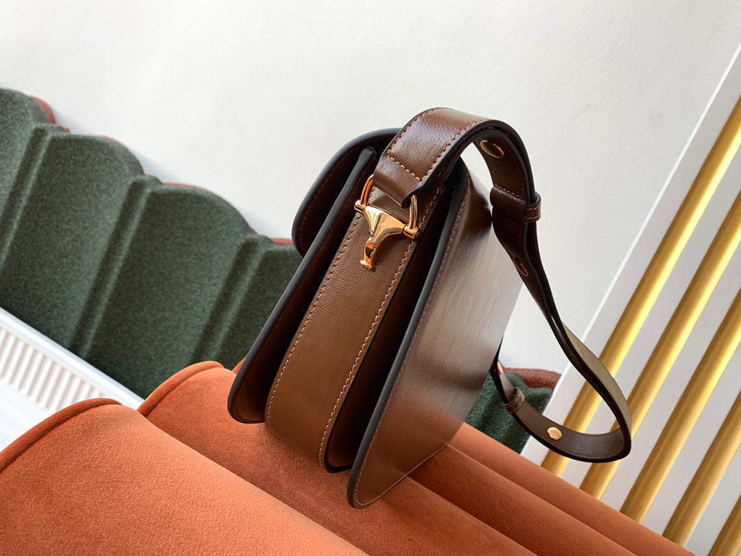GG 1955 Horsebit Bag 25cm Brown Calfskin Gold Hardware mysite