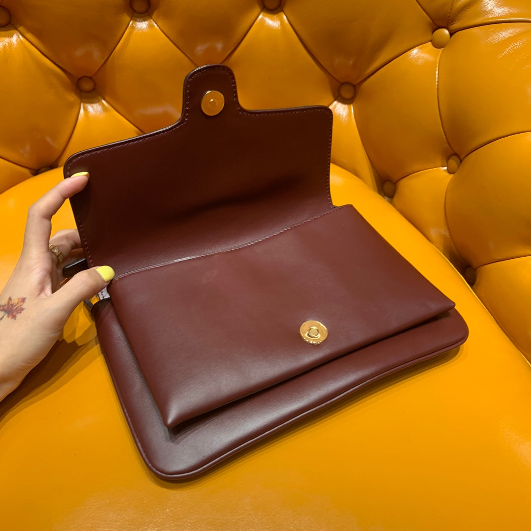 GG Arli Bag 25cm Burgundy Calfskin Gold Hardware mysite