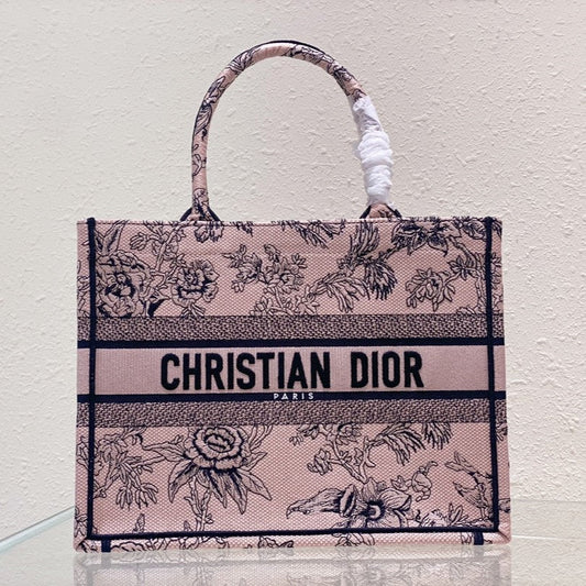 Medium CD Book Tote 36cm Jardin Botanique Pink