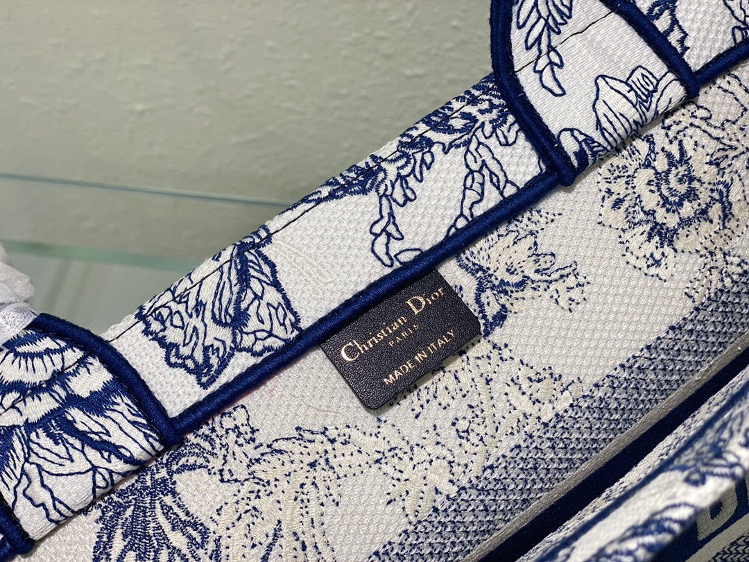 Medium CD Book Tote 36cm Jardin Botanique Blue mysite