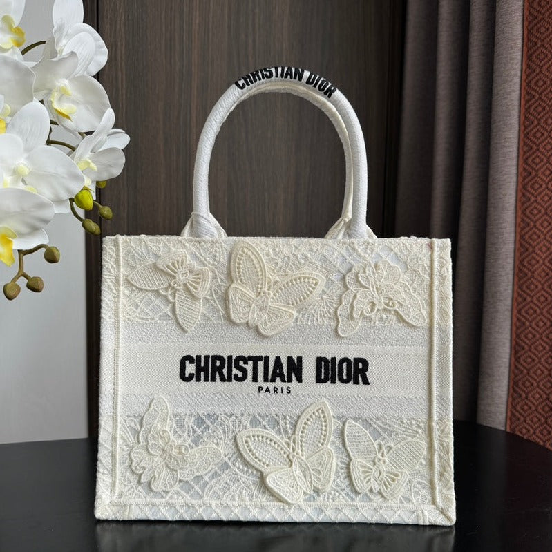 Small CD Book Tote 26.5cm Butterfly Zodiac White mysite