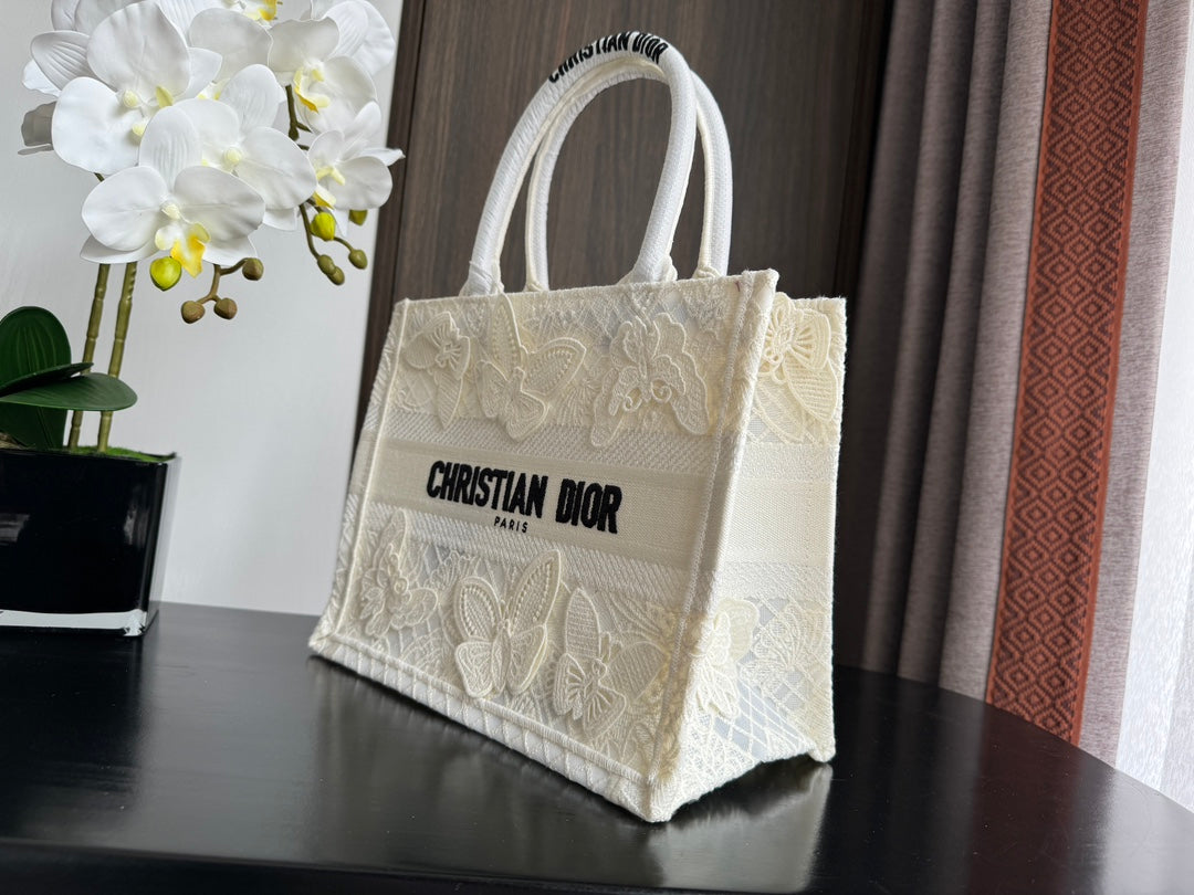 Small CD Book Tote 26.5cm Butterfly Zodiac White mysite