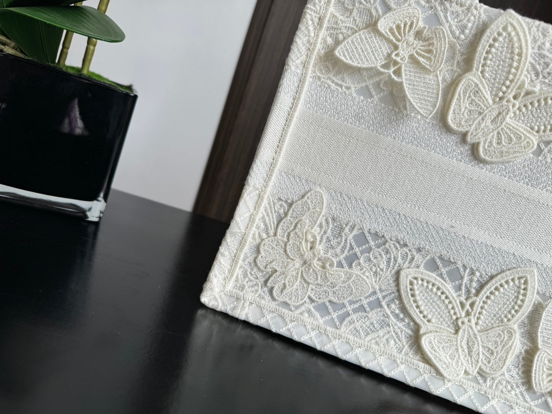 Small CD Book Tote 26.5cm Butterfly Zodiac White mysite