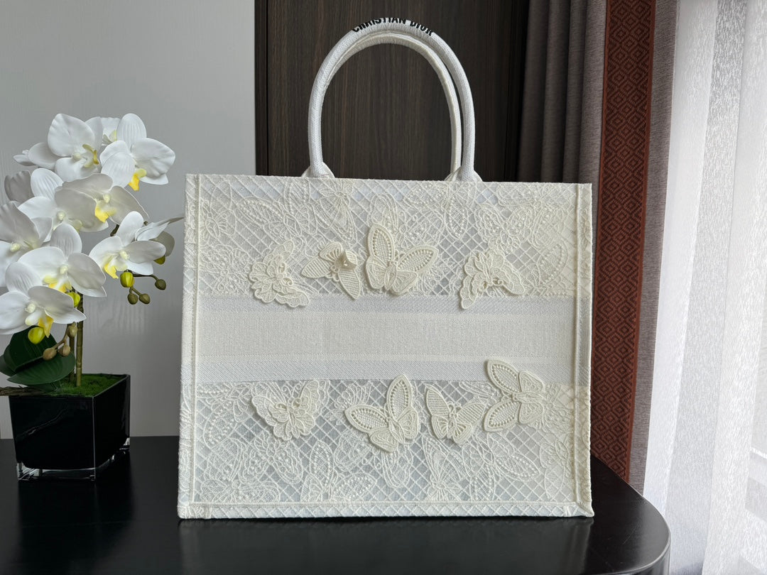 Large CD Book Tote 42cm Butterfly Zodiac White mysite