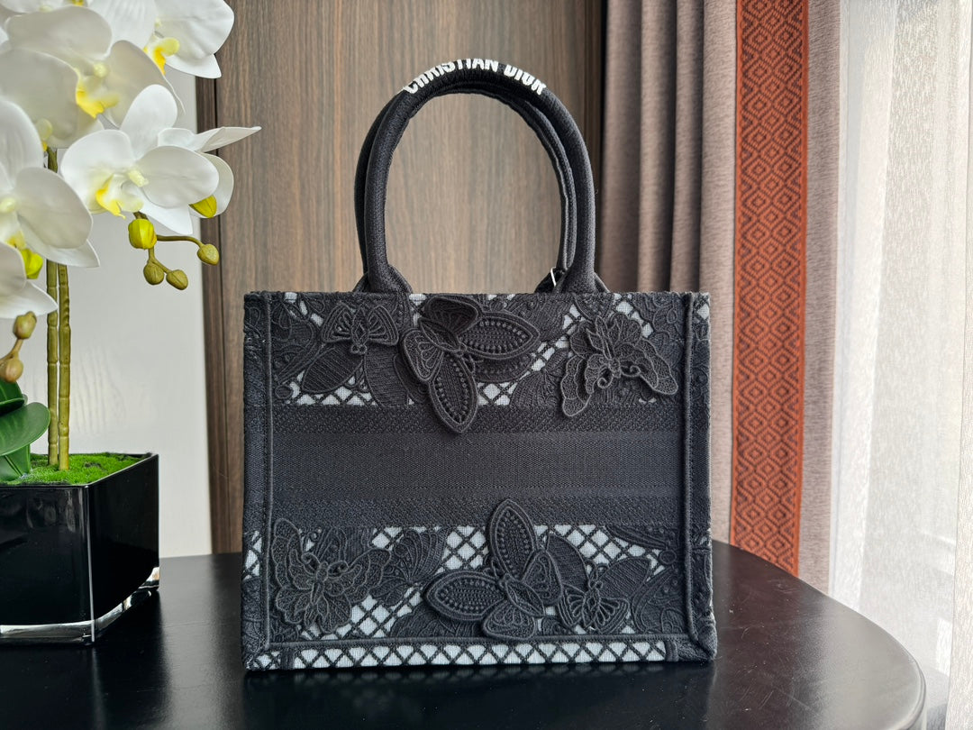 Small CD Book Tote 26.5cm Butterfly Zodiac Black mysite