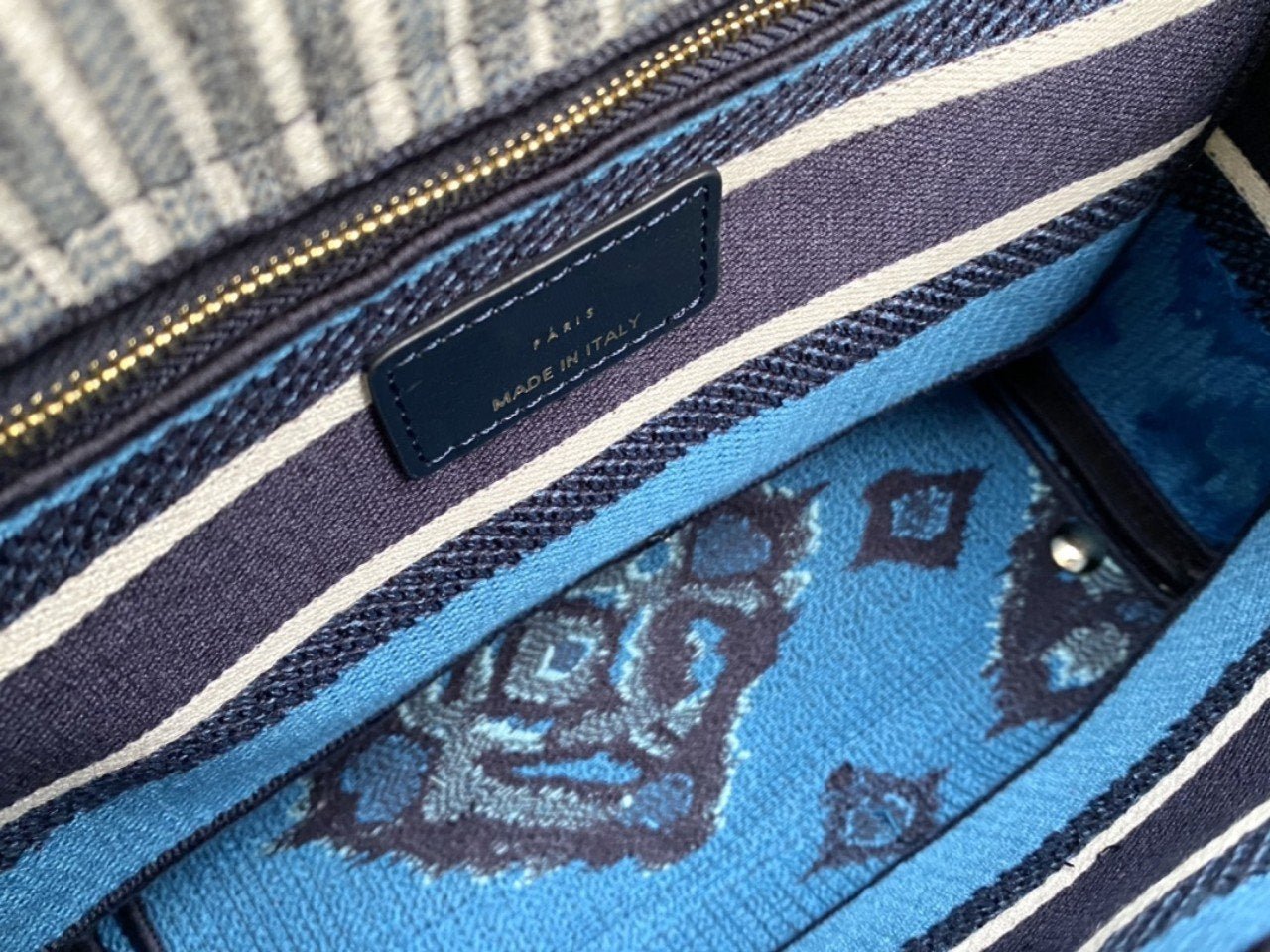 MEDIUM LADY D-LITE BLUE PALMS EMBROIDERY mysite